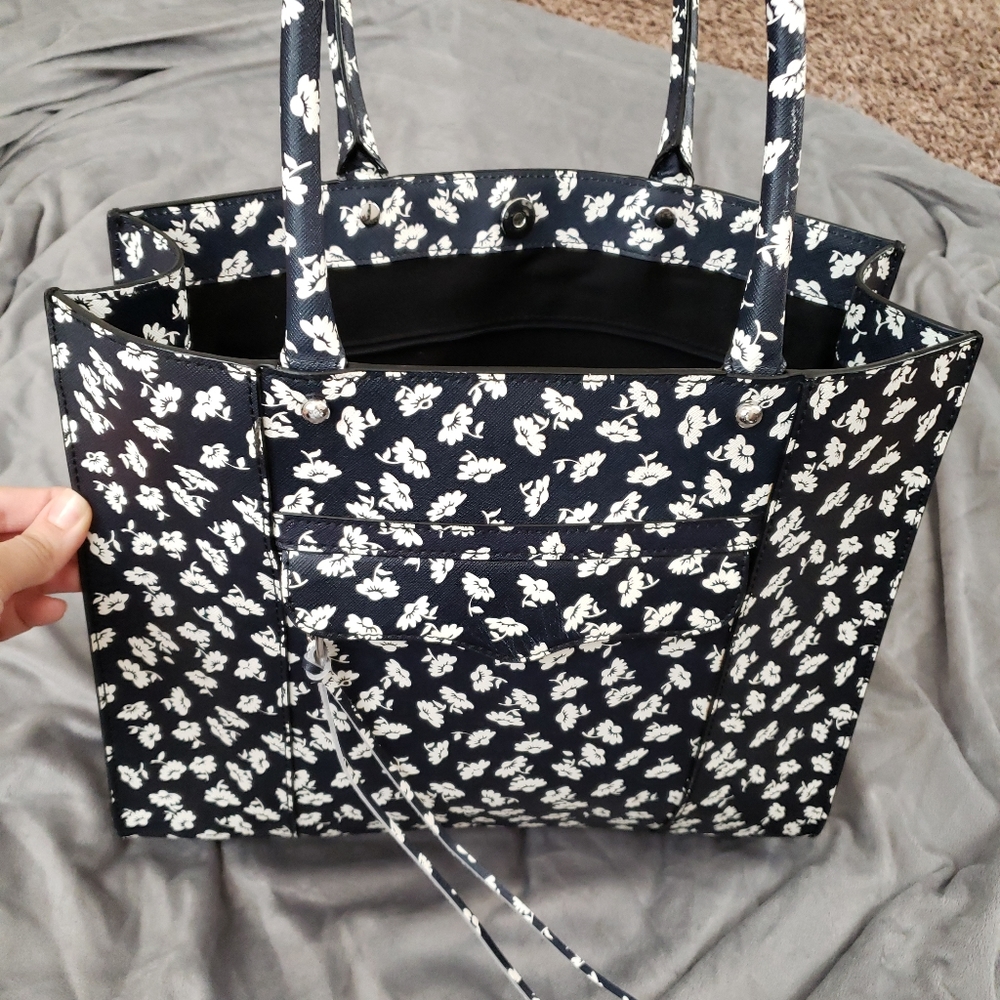 Rebecca Minkoff navy floral tote